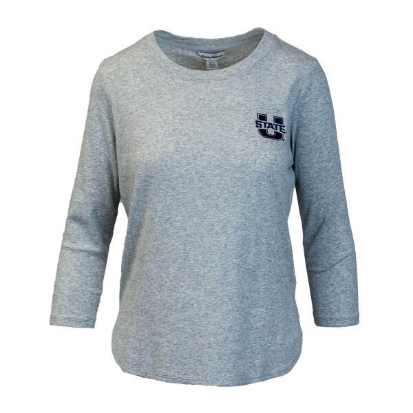 Women's Tommy Bahama Heathered Gray 3/4-Sleeve T-Shirt